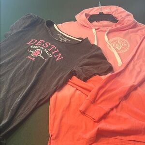 Kids Gray and Pink T-Shirt. Destin Florida Soveiner shirt and sweatshirt.